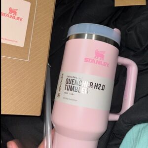 Stanley Pink and Silver Quencher H2.0 Tumbler